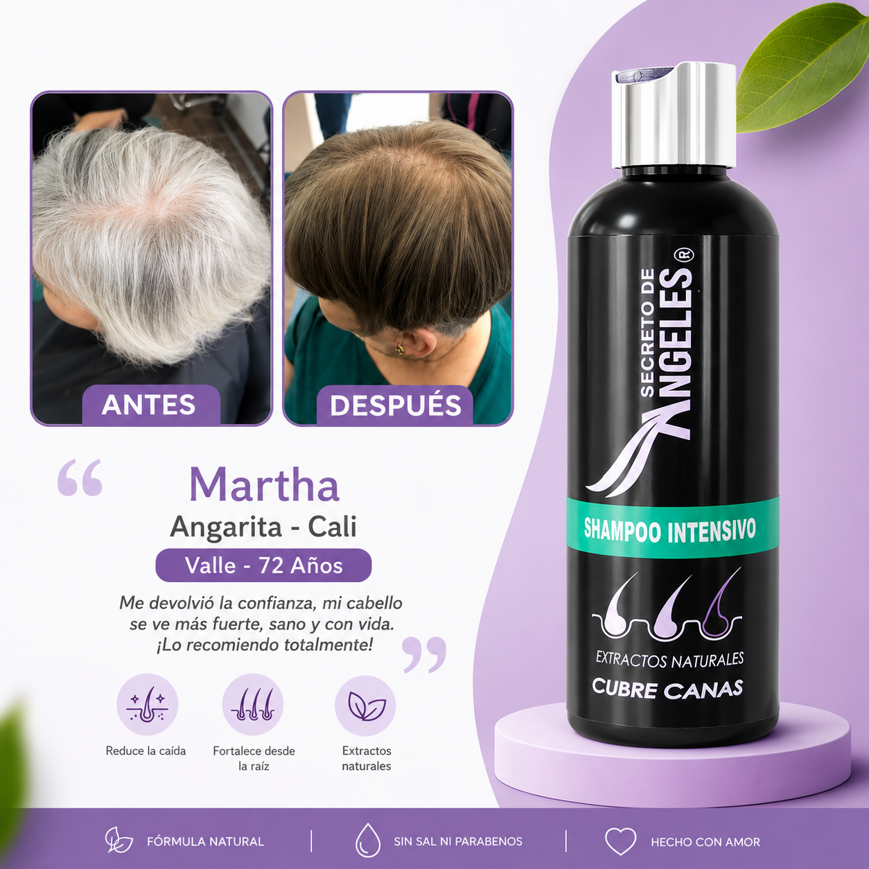 Shampoo Cubre Canas + Tónico Capilar – Cobertura Gradual y Natural
