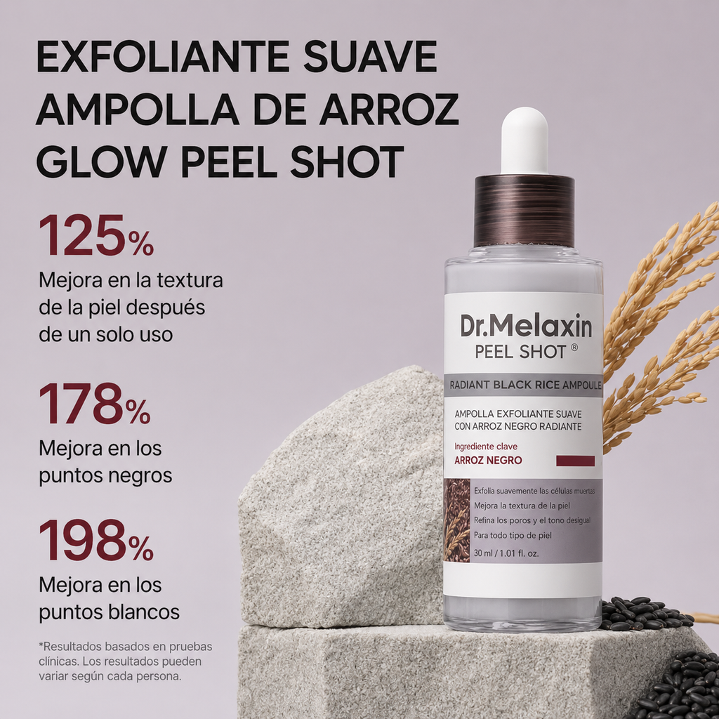 Dr. Melaxin Ampolla Black Rice 60 ml – Antioxidante y Reafirmante con Arroz Negro