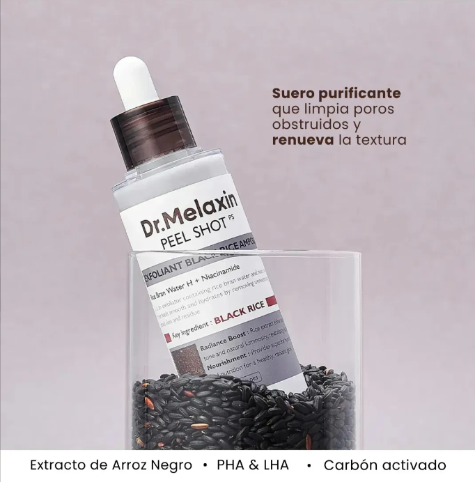 Dr. Melaxin Ampolla Black Rice 60 ml – Antioxidante y Reafirmante con Arroz Negro