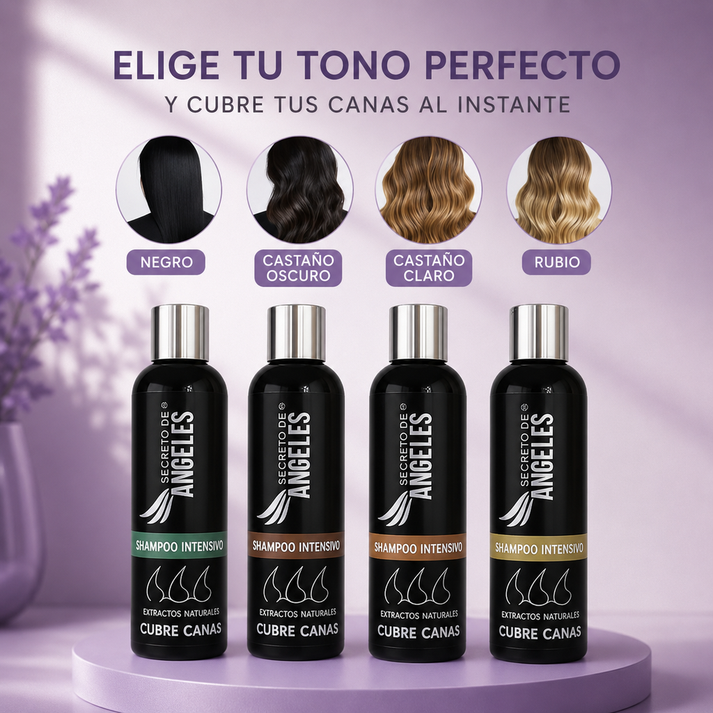 Shampoo Cubre Canas + Tónico Capilar – Cobertura Gradual y Natural